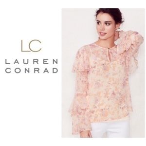 LC Lauren Conrad Floral Blouse